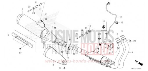 EXHAUST MUFFLER CMX500A2N de 2022